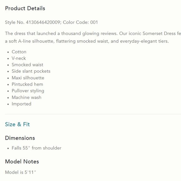 Anthropologie - Somerset Maxi Dress - 1X - Black - Picture 3 of 5